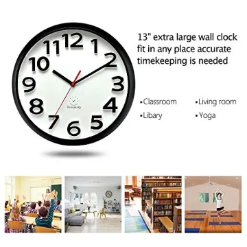 DreamSky Silent Wall Clock 13 Inch - Stylish Timepiece