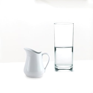 HIC Kitchen Fine Porcelain Creamer Pitcher with Handle