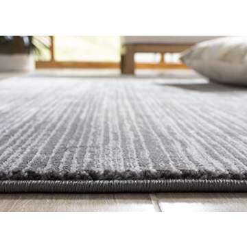 SAFAVIEH Vision Collection Area Rug - 8' x 10', Grey, Modern Ombre Tonal Chic Design, Non-Shedding & Easy Care, Ideal for High Traffic Areas in Living Room, Bedroom (VSN606D)