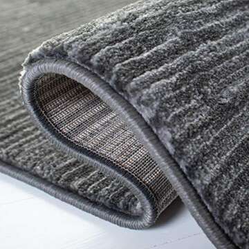 SAFAVIEH Vision Collection Area Rug - 8' x 10', Grey, Modern Ombre Tonal Chic Design, Non-Shedding & Easy Care, Ideal for High Traffic Areas in Living Room, Bedroom (VSN606D)