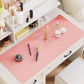 Makeup Mat for Vanity Top Protector,