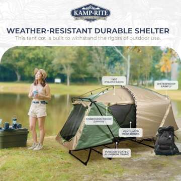 Kamp-Rite Multifunctional Cot Tent for Camping Adventures