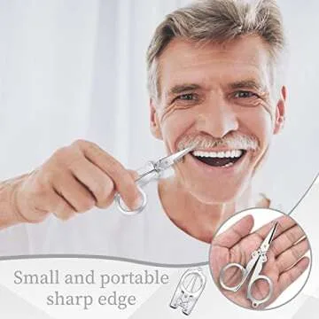 Compact Stainless Steel Folding Scissors Set for Travel