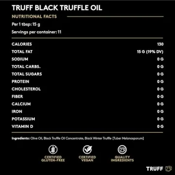 TRUFF Black Truffle Oil Infused Olive Oil Gourmet Seasoning