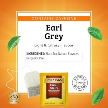 Twinings Earl Grey Black Tea 100 Bags with Citrus Flavor