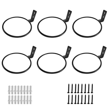 6 Pack Heavy Duty Iron Plant Hangers Outdoor - Rustproof Wall Mounted Flower Pot Holders
