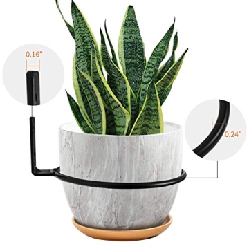 Heavy Duty Iron Plant Hangers Outdoor 6 Pack Rustproof