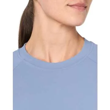 GGOV Womens Long Sleeve Crop Workout Tops Yoga Cropped Top Gym Shirts Athletic Clothes Slim Fit xMist Blue