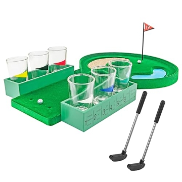 Fairly Odd Novelties Miniature Golf Drinking Game Set, Standard, Green, 1.75oz Glasses – Ultimate ...