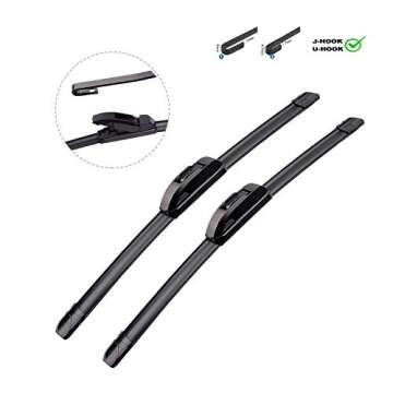 ZIXMMO QUALITY 24in + 24in Premium All-Season Windshield Wiper Blades for Original Equipment Replace...