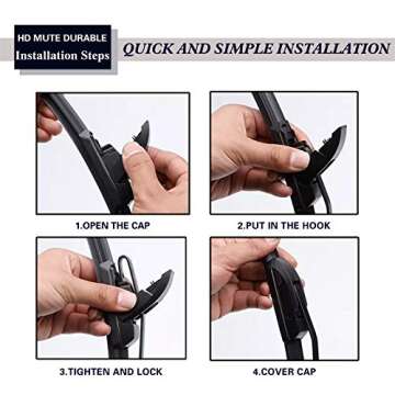 ZIXMMO Premium 24in Windshield Wipers, Easy Install
