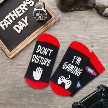 Kelool Do Not Disturb I'm Gaming Socks - Fun Gift for Gamers