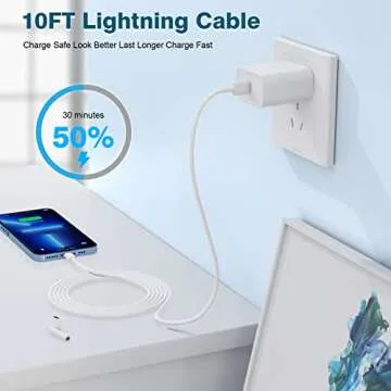 iPhone Fast Charger - Extra Long 10FT Cables 2Pack