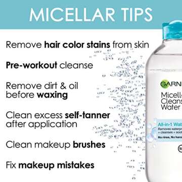 Garnier Micellar Cleansing Water, Waterproof Makeup Remover 3 Pack