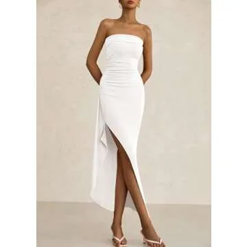 Elegant Women's Ruched Bodycon Dress for Summer Events