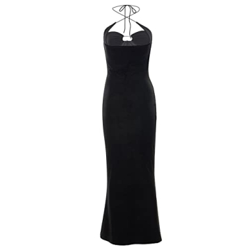 Elegant Women’s Criss Cross Bodycon Maxi Dress