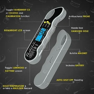 Ultra Fast Digital Meat Thermometer for Perfect Cooking