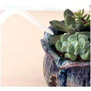 Mkono 2 Pack Watering Can, 250ML and 500ML Succulent Watering Bottle Plant Flower Squeeze Bottle Plastic Bend Mouth Safety Wash Bottle, Small and Medium, White