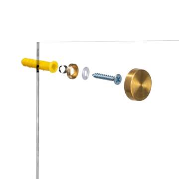 Merely Home Premium Clear Acrylic Wall File Organizer 2-Pack | Mail Holder Wall Mount | Office Document Sorter with 3 Screw Cap Colors