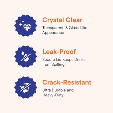 20 oz Clear Plastic Cups with Strawless Lids – 50 Sets