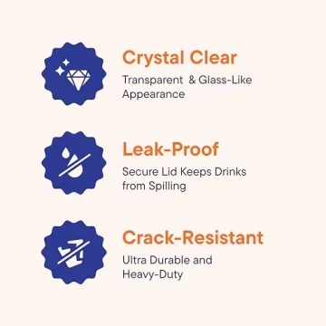 20 oz Clear Plastic Cups with Strawless Lids – 50 Sets