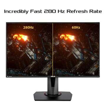 ASUS TUF Gaming VG279QM 27” HDR Monitor, 1080P Full HD (1920 x 1080), Fast IPS, 280Hz, G-SYNC Comp...