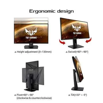 ASUS TUF Gaming VG279QM 27” HDR Monitor, 1080P Full HD (1920 x 1080), Fast IPS, 280Hz, G-SYNC Compatible, Extreme Low Motion Blur Sync (ELMB SYNC), 1ms, DisplayHDR 400,, BLACK