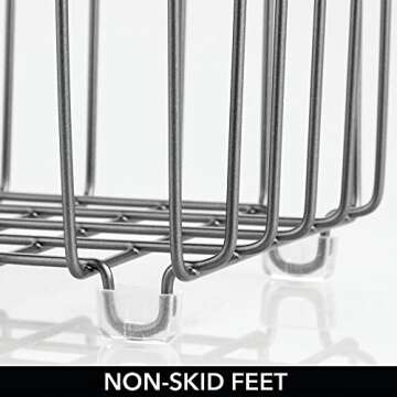 mDesign Metal Storage Baskets - Decorative and Functional