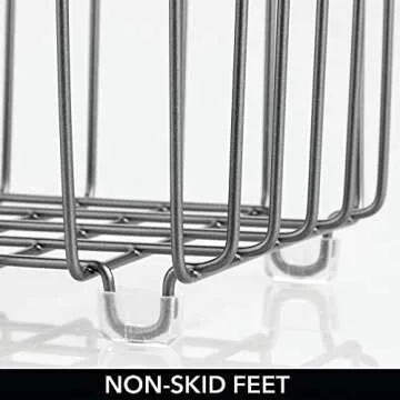 mDesign Metal Storage Baskets - Decorative and Functional