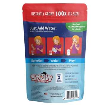 Snow in Seconds - Large Instant Artificial Snow for Fun Activities