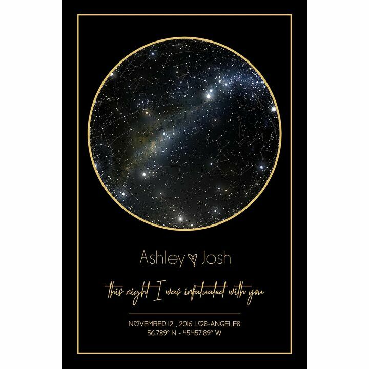 Custom Star Map Print for Anniversary and Weddings