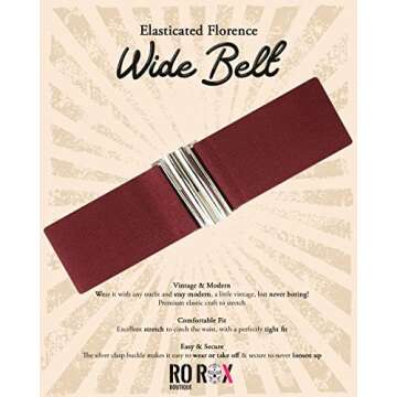 Ro Rox Retro Nurse Belt - Comfortable Elastic Waist Cincher