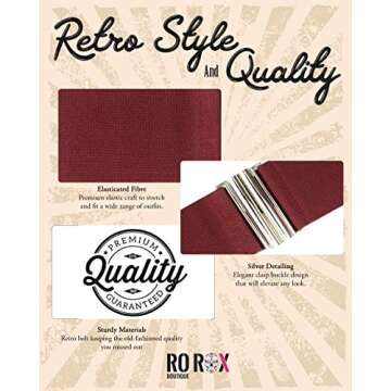Ro Rox Retro Nurse Belt - Comfortable Elastic Waist Cincher