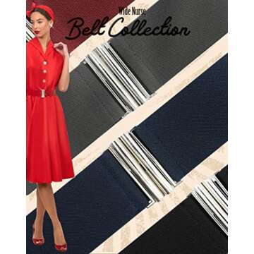 Ro Rox Retro Nurse Belt - Comfortable Elastic Waist Cincher