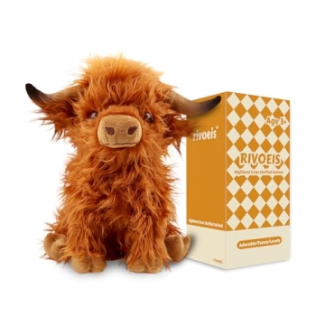 Rivoeis Highland Cow Stuffed Animals Toys Plushies for Kids