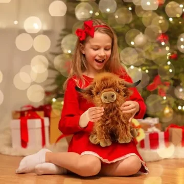Cute Rivoeis Highland Cow Stuffed Animal Plush Toy