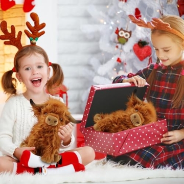 Cute Rivoeis Highland Cow Stuffed Animal Plush Toy