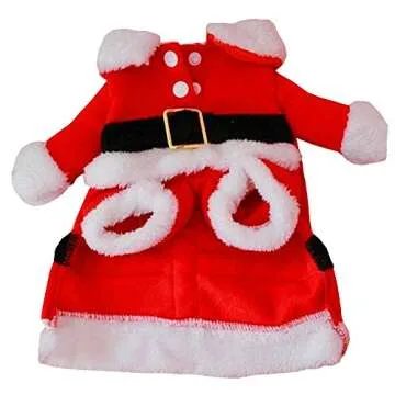 Bolbove Pet Christmas Santa Suit for Small Dogs Cats