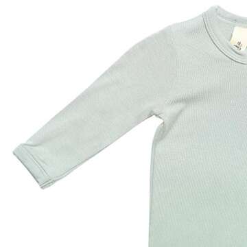 KYTE BABY Unisex Rayon Made From Bamboo Zippered Rompers (6-12 Months, Sage)