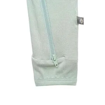 KYTE BABY Unisex Rayon Made From Bamboo Zippered Rompers (6-12 Months, Sage)