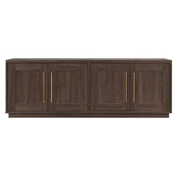 Henn&Hart Tillman Rectangular TV Stand for TV's up to 80" in Alder Brown