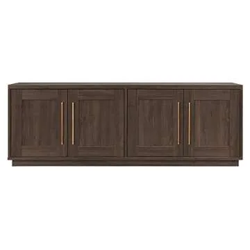 Henn&Hart Tillman Rectangular TV Stand for TV's up to 80" in Alder Brown