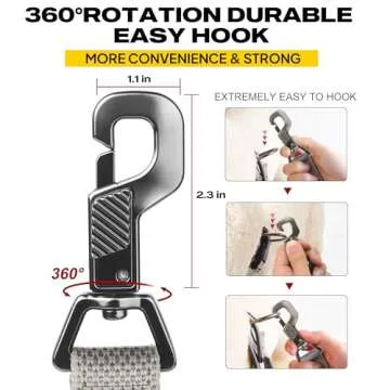 Fida 4 FT Heavy Duty Dog Leash with 2 Comfortable Padded Handles, Traffic Handle & Advanced Easy Snap Hook, Reflective Walking Lead for Large, Medium & Small Breed Dogs, Grey