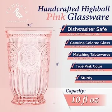 Yungala Pink Glassware Bundle - Perfect for Any Occasion