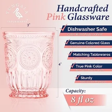 Yungala Pink Glassware Bundle - Perfect for Any Occasion