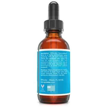 NiacinaMax Serum with 10% Niacinamide (Vitamin B3), Tea Tree Oil, Calendula Extract, Allantoin and Vit. B5 & E – Enhanced Dermal Penetration – Shrinks Pores & Reduces Blemishes on Skin – 2 oz / 60 ml