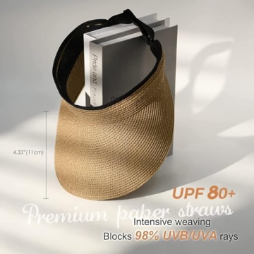 FURTALK Women's Packable Sun Visor Hat with UPF 80+