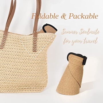 FURTALK Women's Packable Sun Visor Hat with UPF 80+