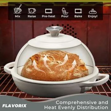 FLAVORIX 6-Quart Dutch Oven for Sourdough Baking