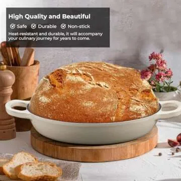 FLAVORIX 6-Quart Dutch Oven for Sourdough Baking